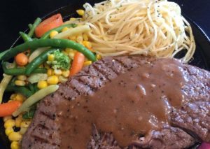 Pink Bow Steak and Crepes